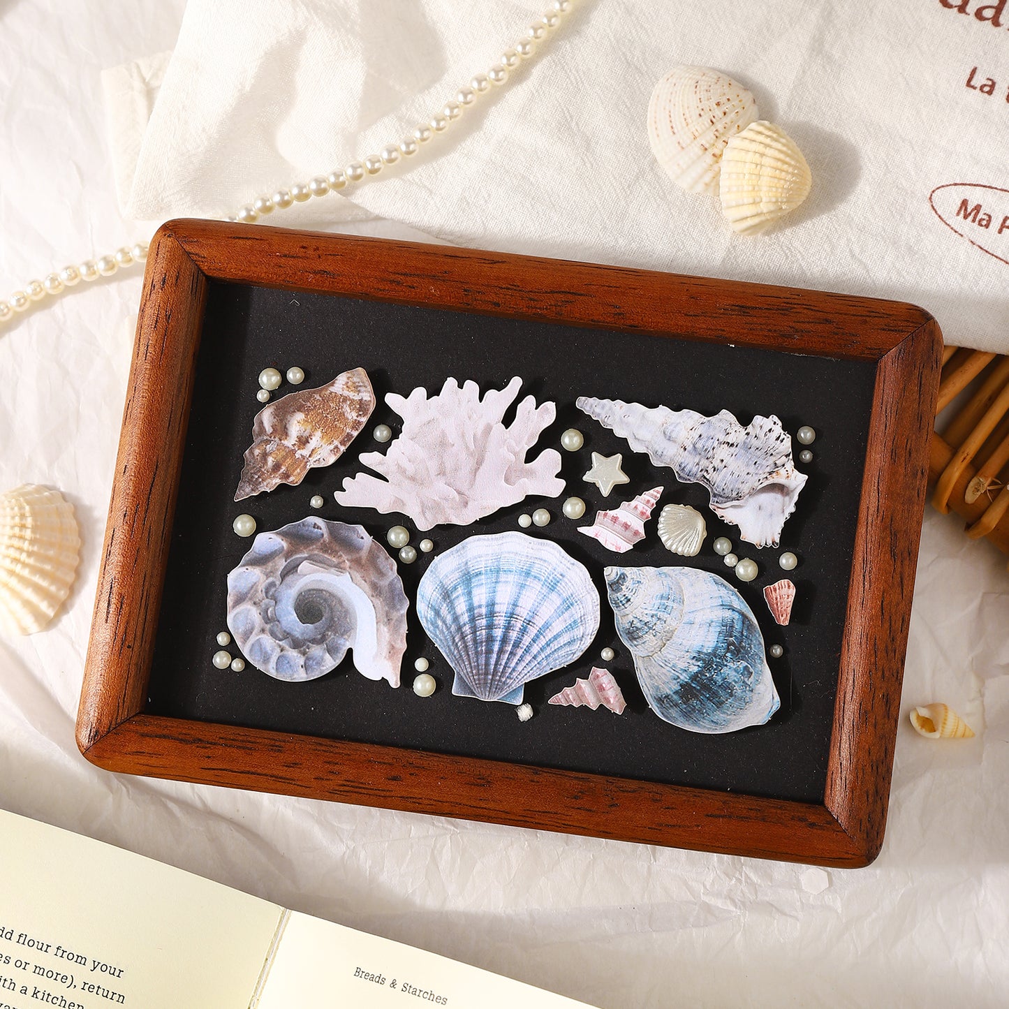 Basket Of Seashells Sticker 30pcs