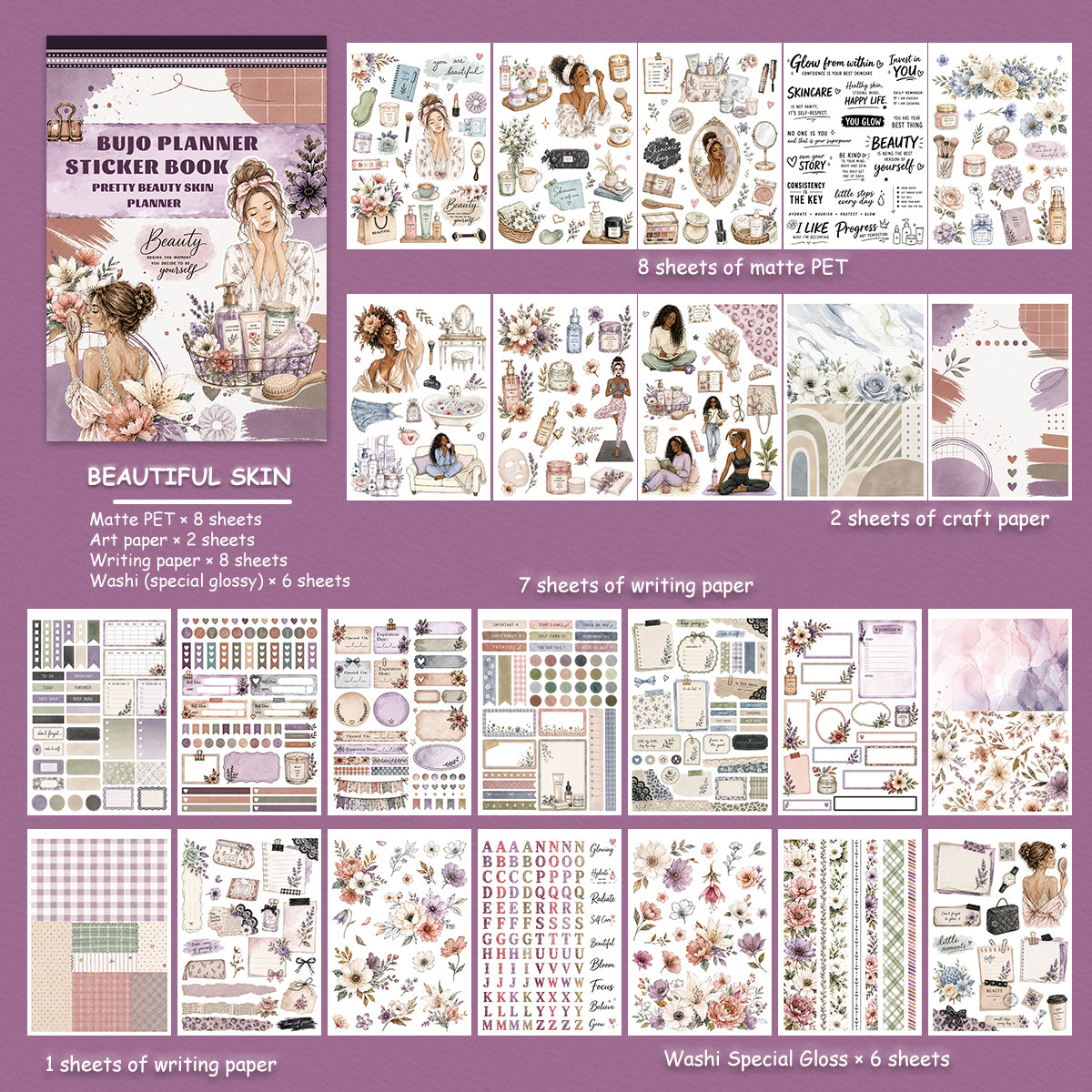 Beautiful Skin Sticker Book
