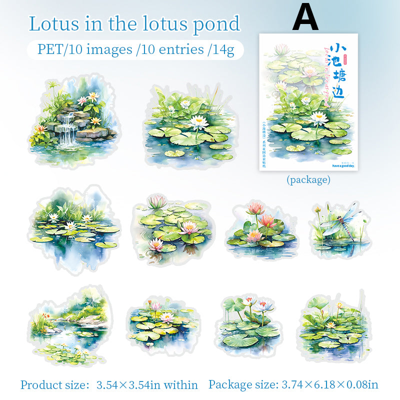 Beside The Small Pond Sticker 10pcs