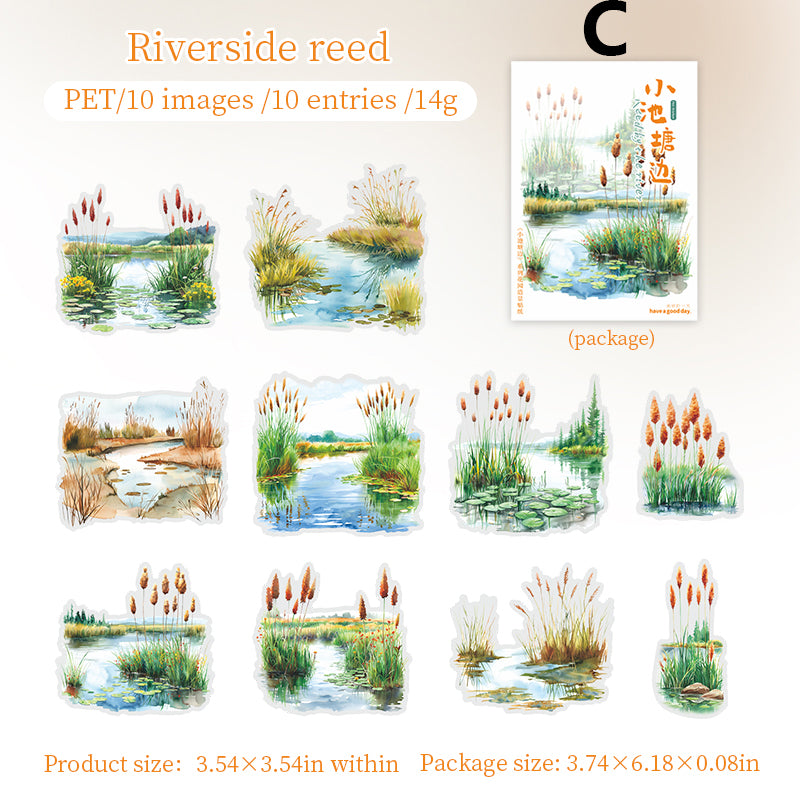 Beside The Small Pond Sticker 10pcs