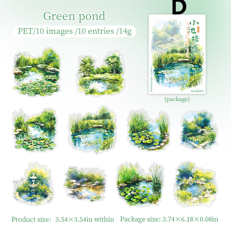 Beside The Small Pond Sticker 10pcs