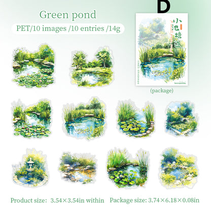 Beside The Small Pond Sticker 10pcs