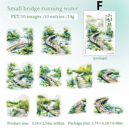 Beside The Small Pond Sticker 10pcs