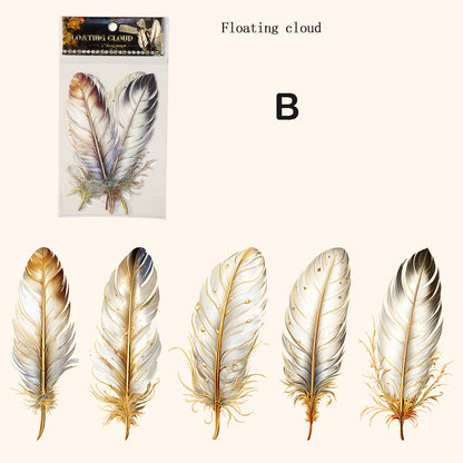 Big Feather Sticker 5pcs