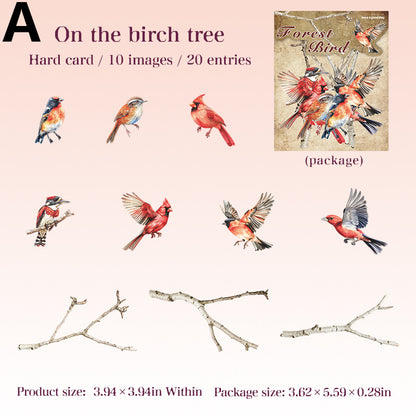 Birds In The Forest Stickers 20pcs