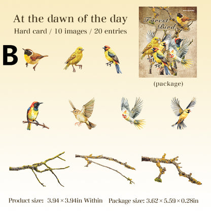 Birds In The Forest Stickers 20pcs