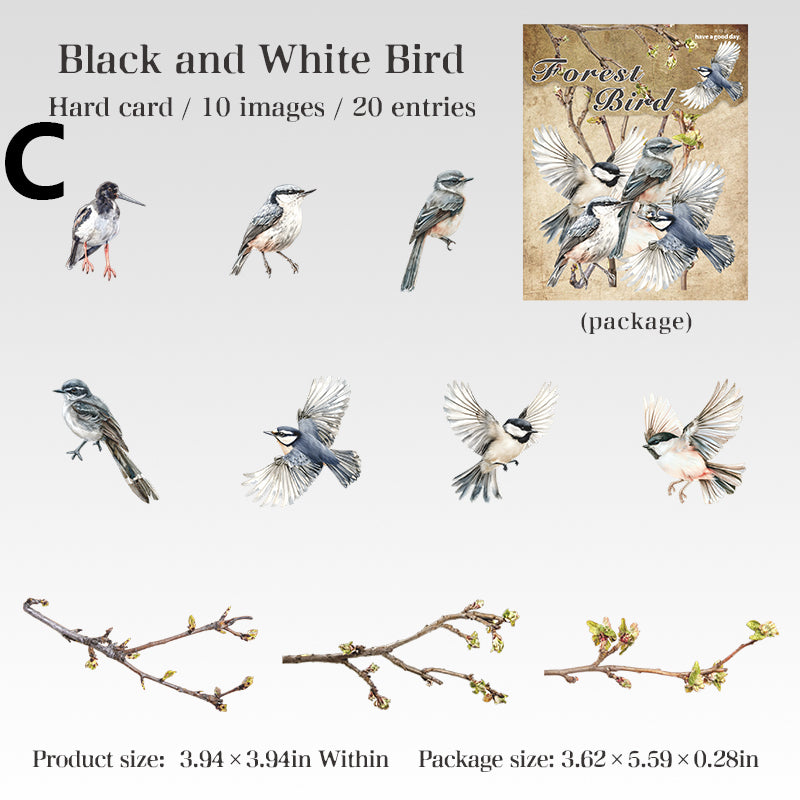 Birds In The Forest Stickers 20pcs