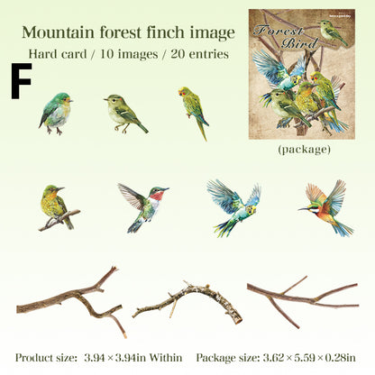 Birds In The Forest Stickers 20pcs