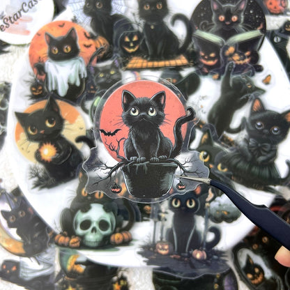 Black Cat Sticker 50PCS
