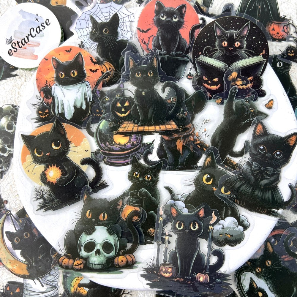 Black Cat Sticker 50PCS