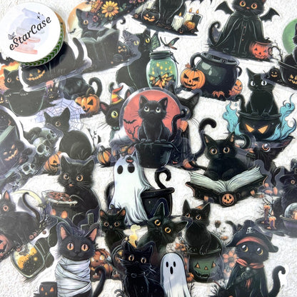 Black Cat Sticker 50PCS