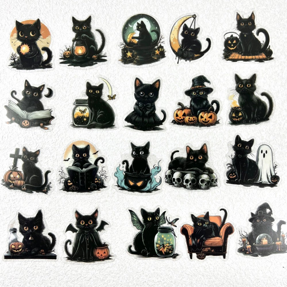 Black Cat Sticker 50PCS