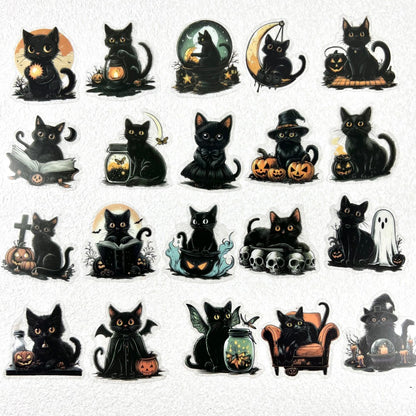 Black Cat Sticker 50PCS