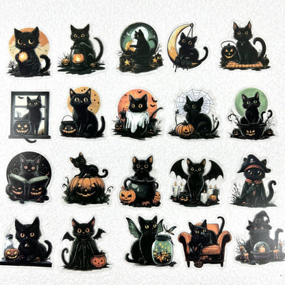 Black Cat Sticker 50PCS