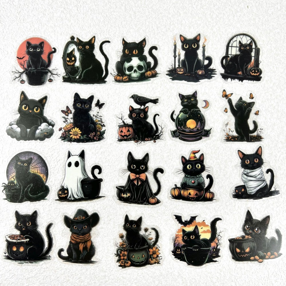 Black Cat Sticker 50PCS