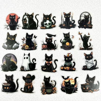 Black Cat Sticker 50PCS