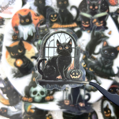 Black Cat Sticker 50PCS