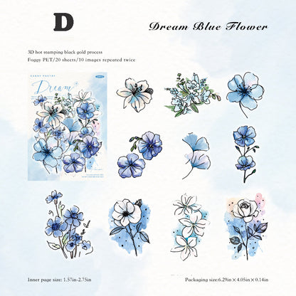 Blooming Flowers Like a Dream Sticker 20pcs