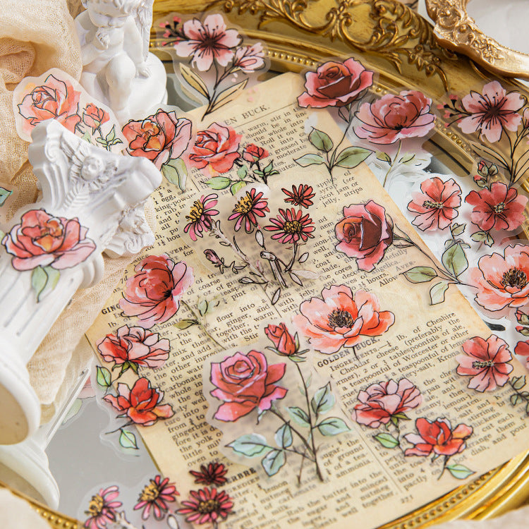 Blooming Flowers Like a Dream Sticker 20pcs