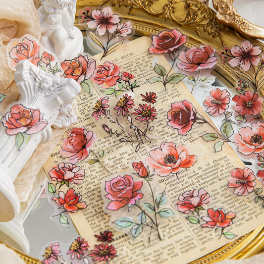 Blooming Flowers Like a Dream Sticker 20pcs