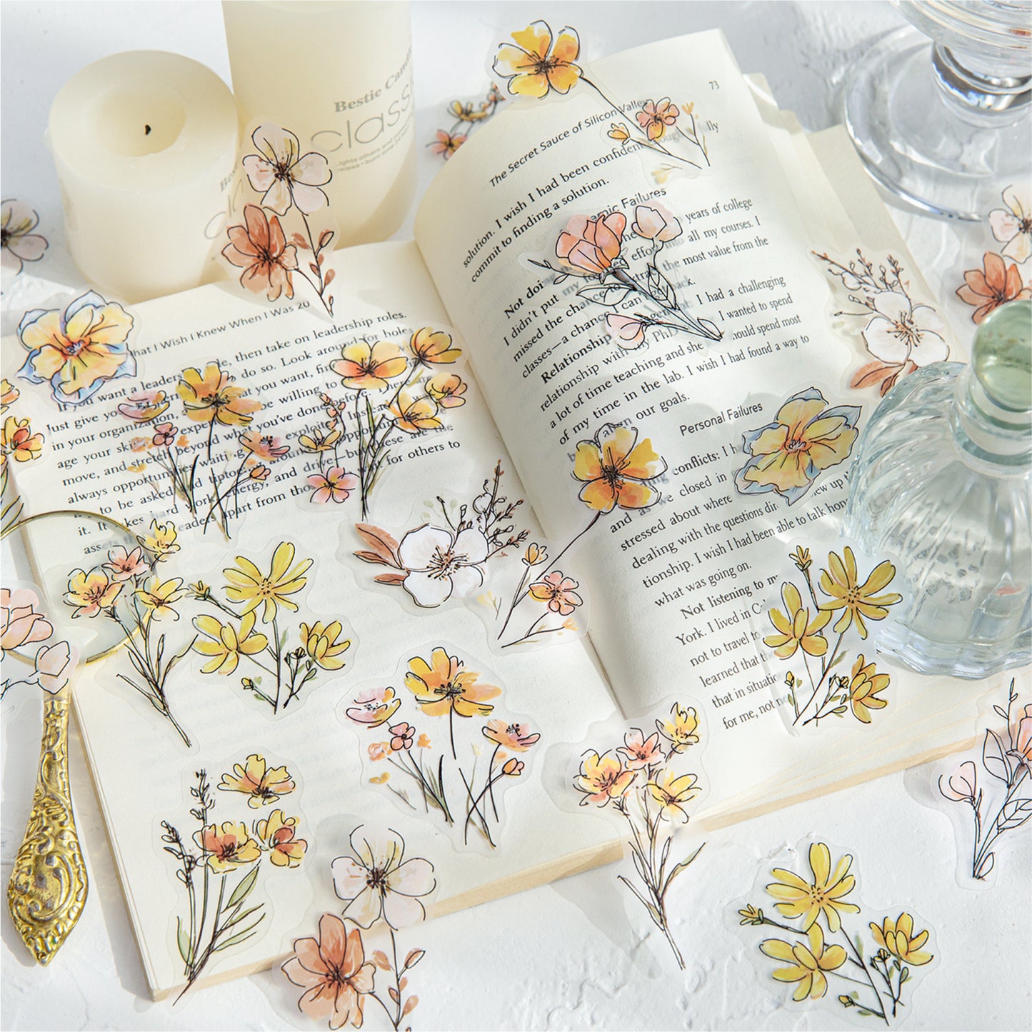 Blooming Flowers Like a Dream Sticker 20pcs