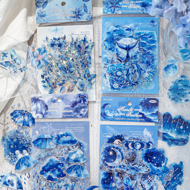 Blue Dreaming Sticker 30pcs