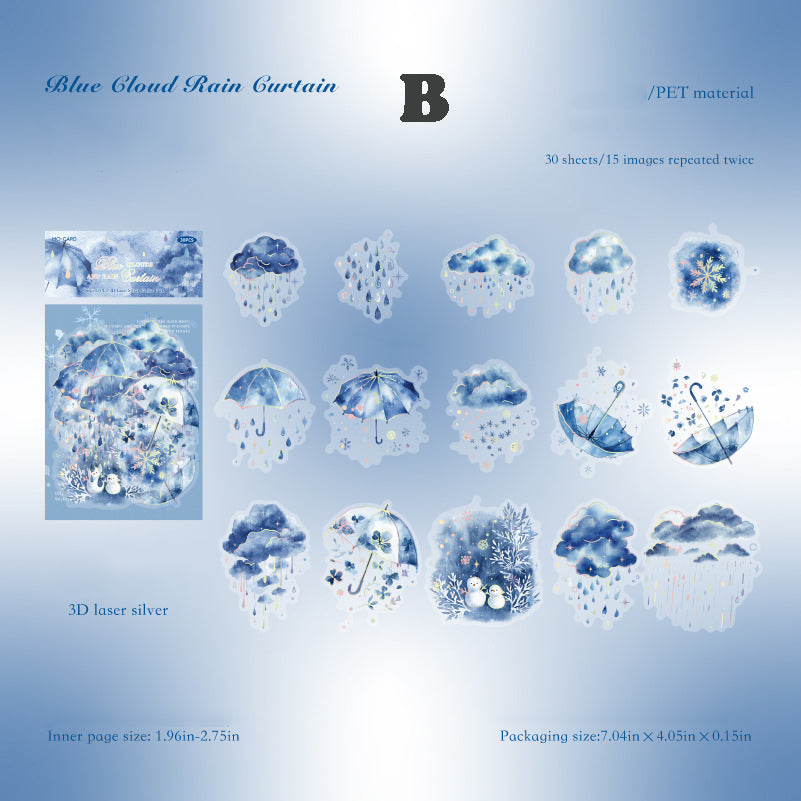 Blue Dreaming Sticker 30pcs