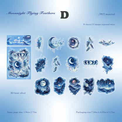 Blue Dreaming Sticker 30pcs