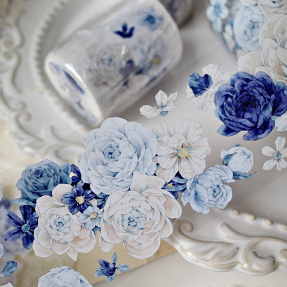 5.5cm*100cm Blue Flower Tape