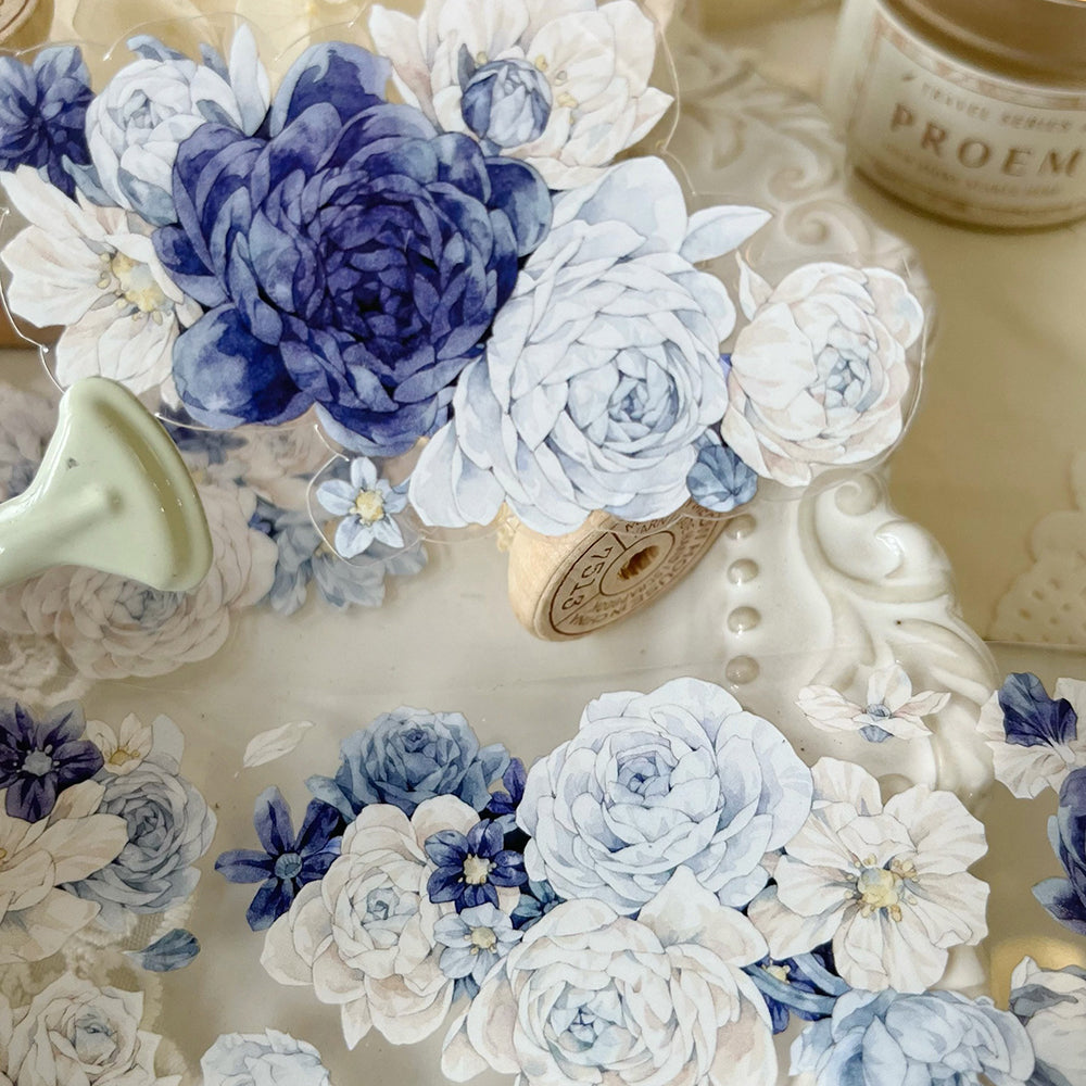 5.5cm*100cm Blue Flower Tape