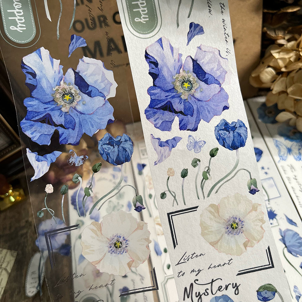 6cm*150cm Blue Flowers Tape