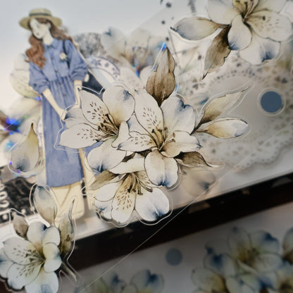 5.5cm*100cm Pre-Cut Blue Isle Flower Tape