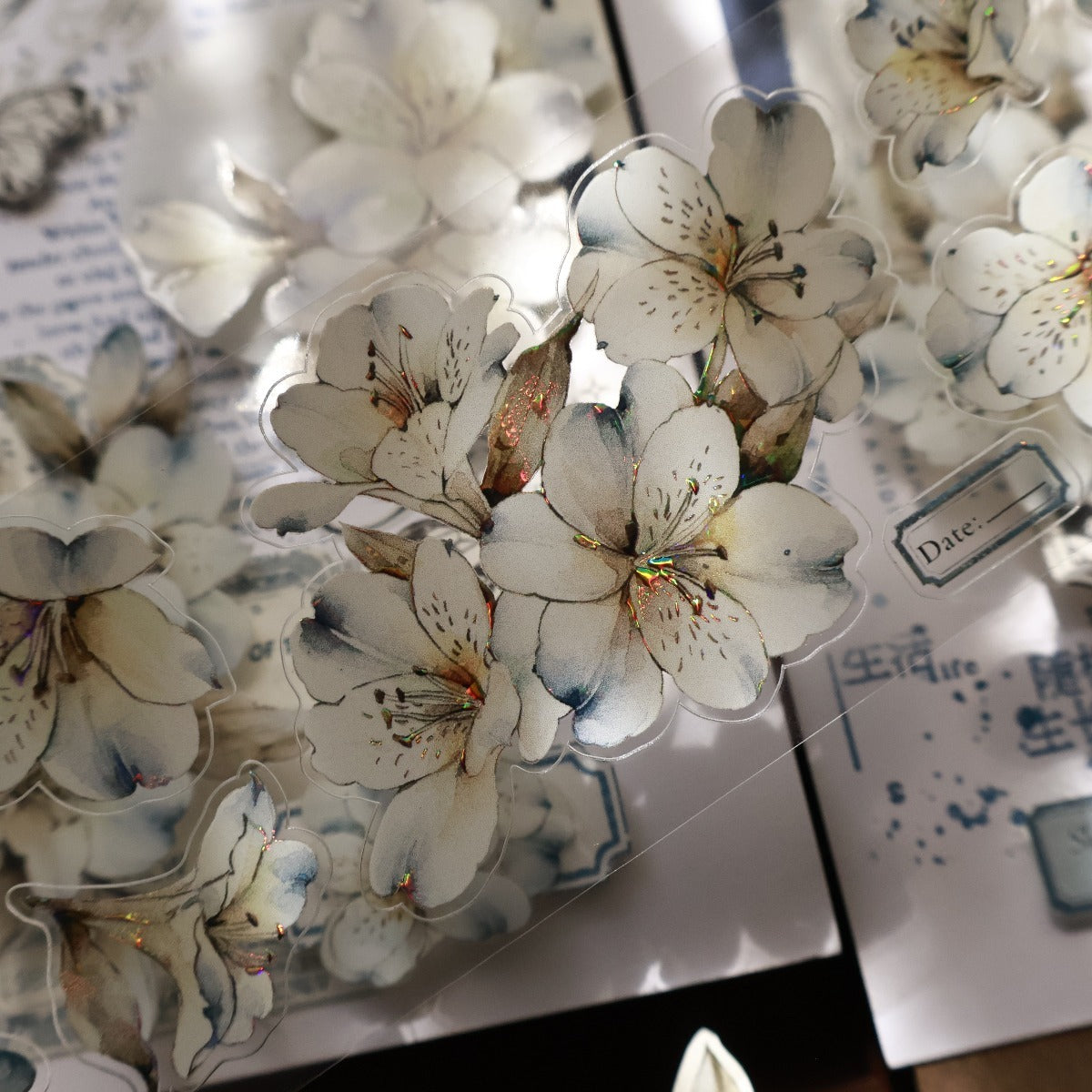 5.5cm*100cm Pre-Cut Blue Isle Flower Tape