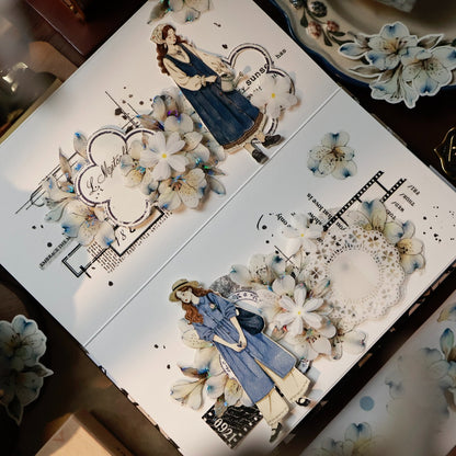 5.5cm*100cm Pre-Cut Blue Isle Flower Tape