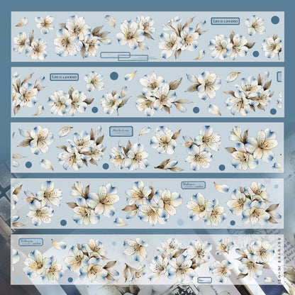 5.5cm*100cm Pre-Cut Blue Isle Flower Tape