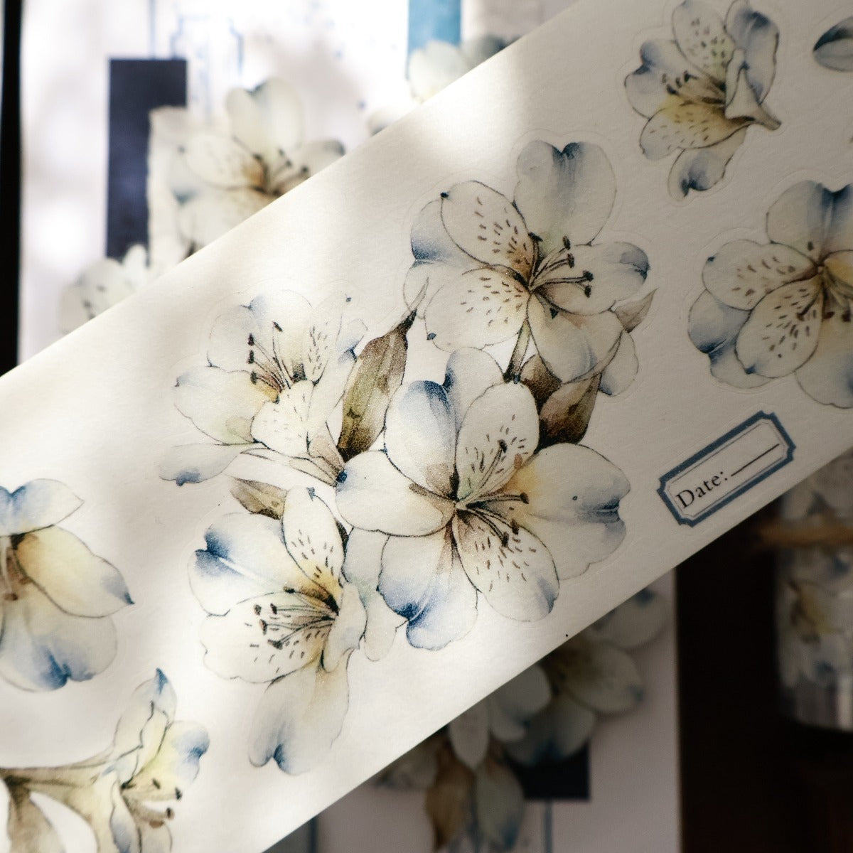 5.5cm*100cm Pre-Cut Blue Isle Flower Tape