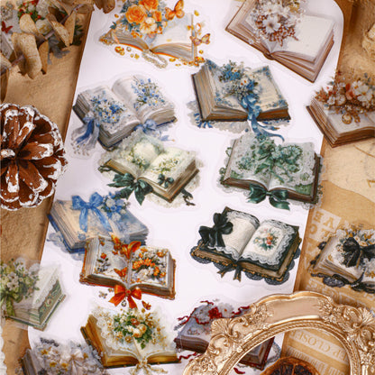 Book-themed Sticker 20pcs