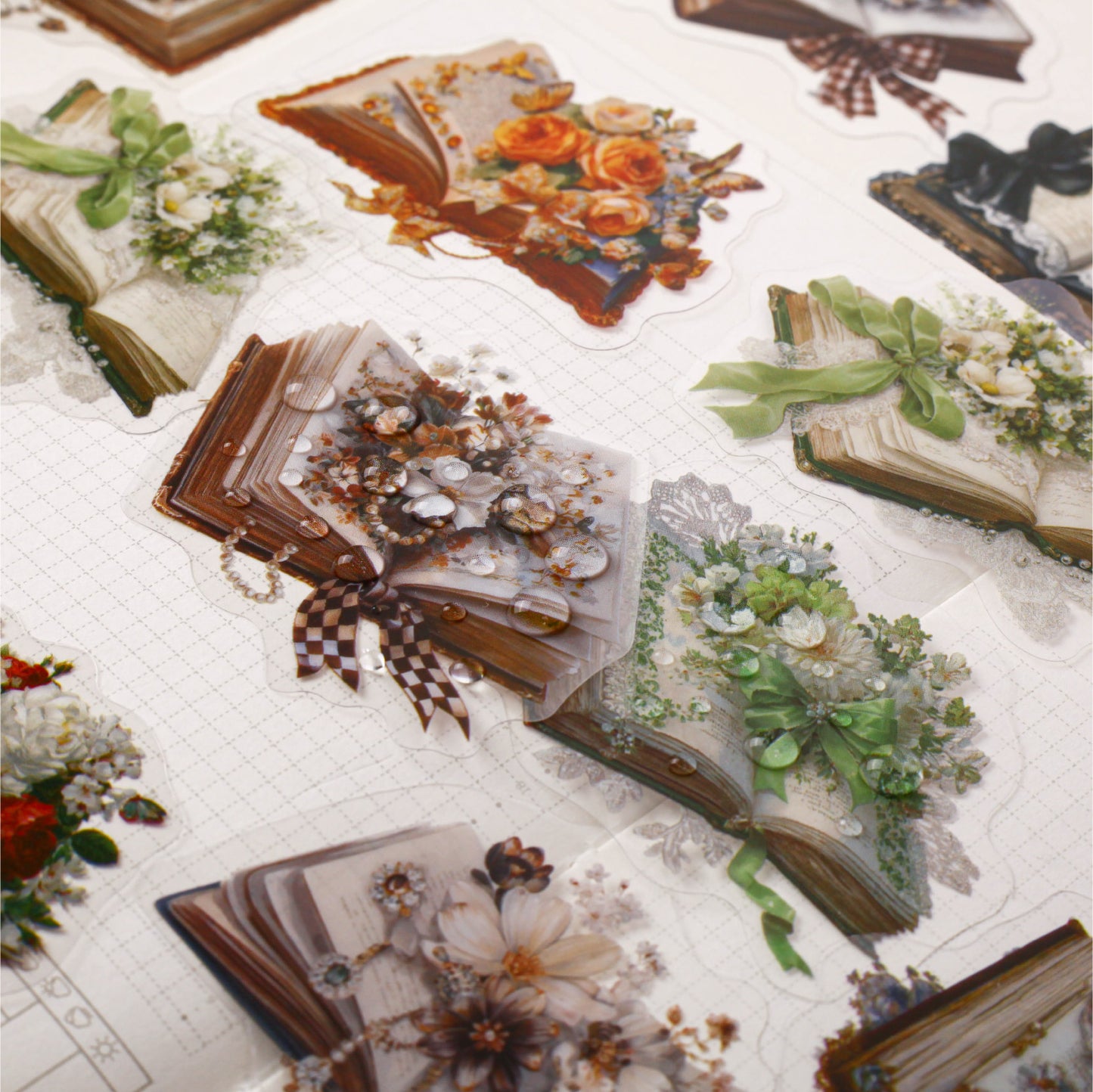 Book-themed Sticker 20pcs