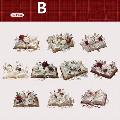 Book-themed Sticker 20pcs