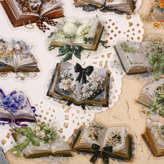 Book-themed Sticker 20pcs