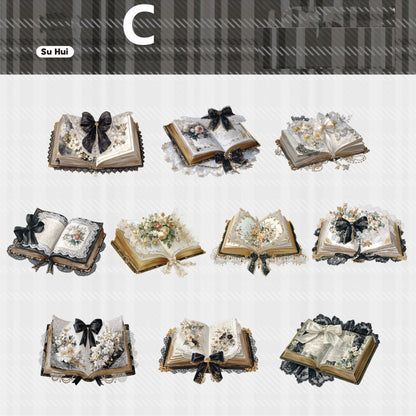 Book-themed Sticker 20pcs