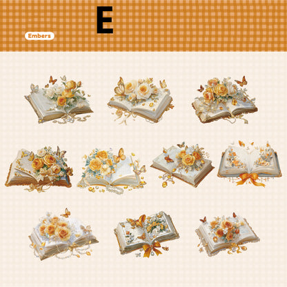 Book-themed Sticker 20pcs