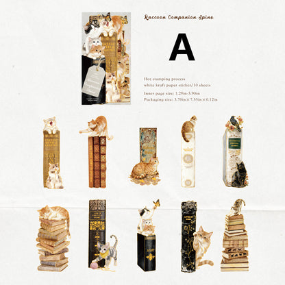 Book Spine Micro Sticker 10pcs