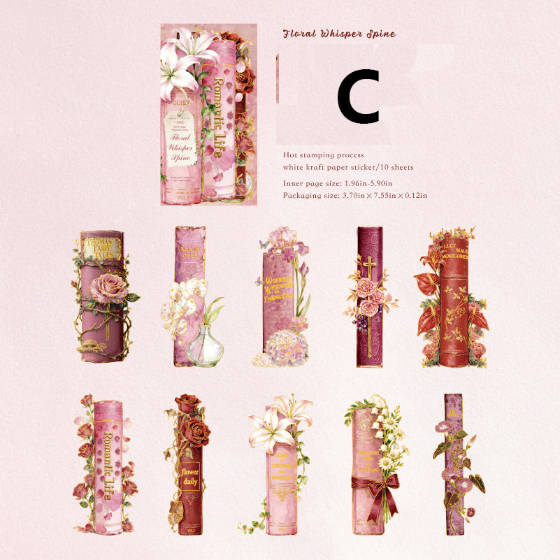 Book Spine Micro Sticker 10pcs