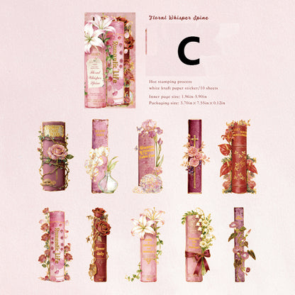 Book Spine Micro Sticker 10pcs