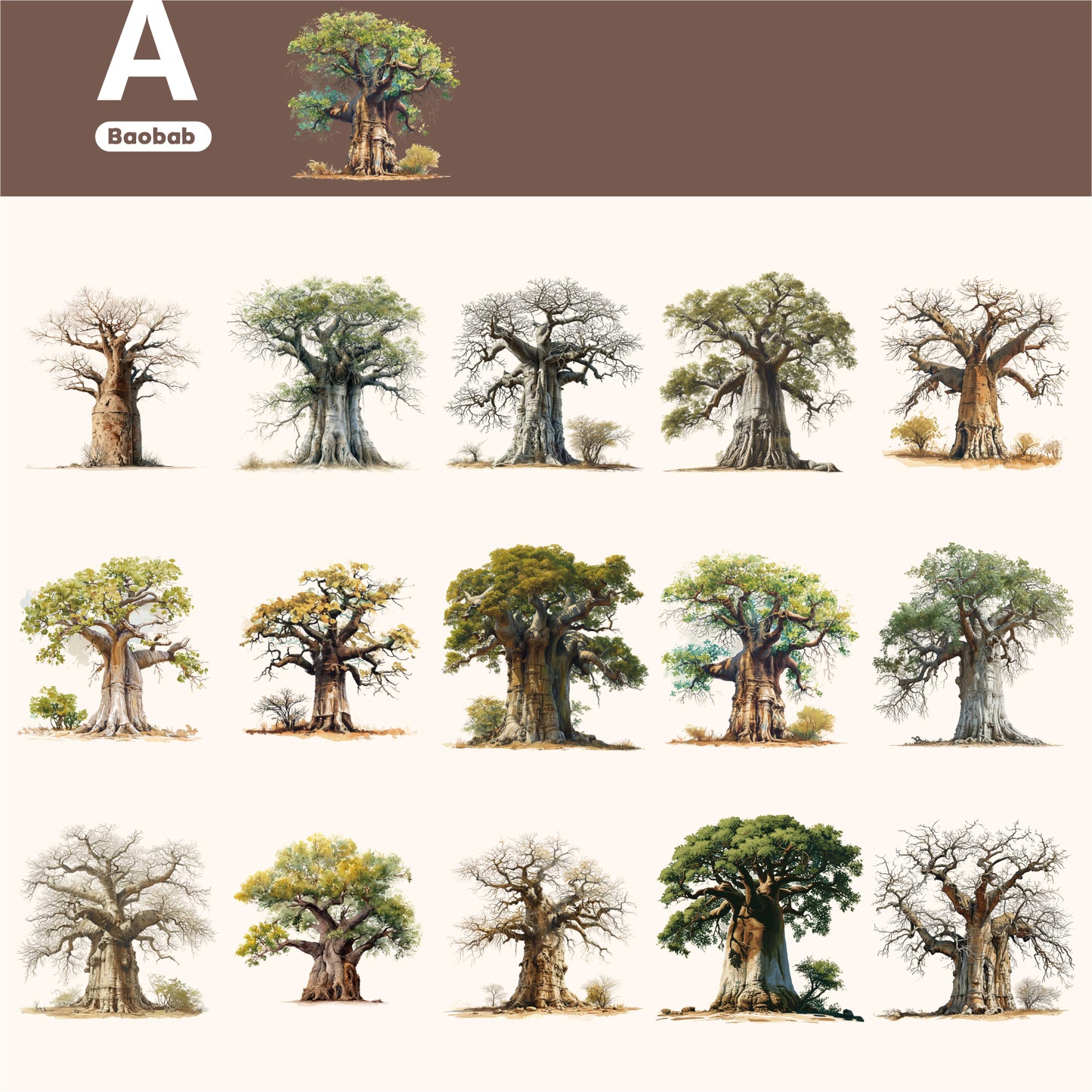 Branch Sticker 15pcs