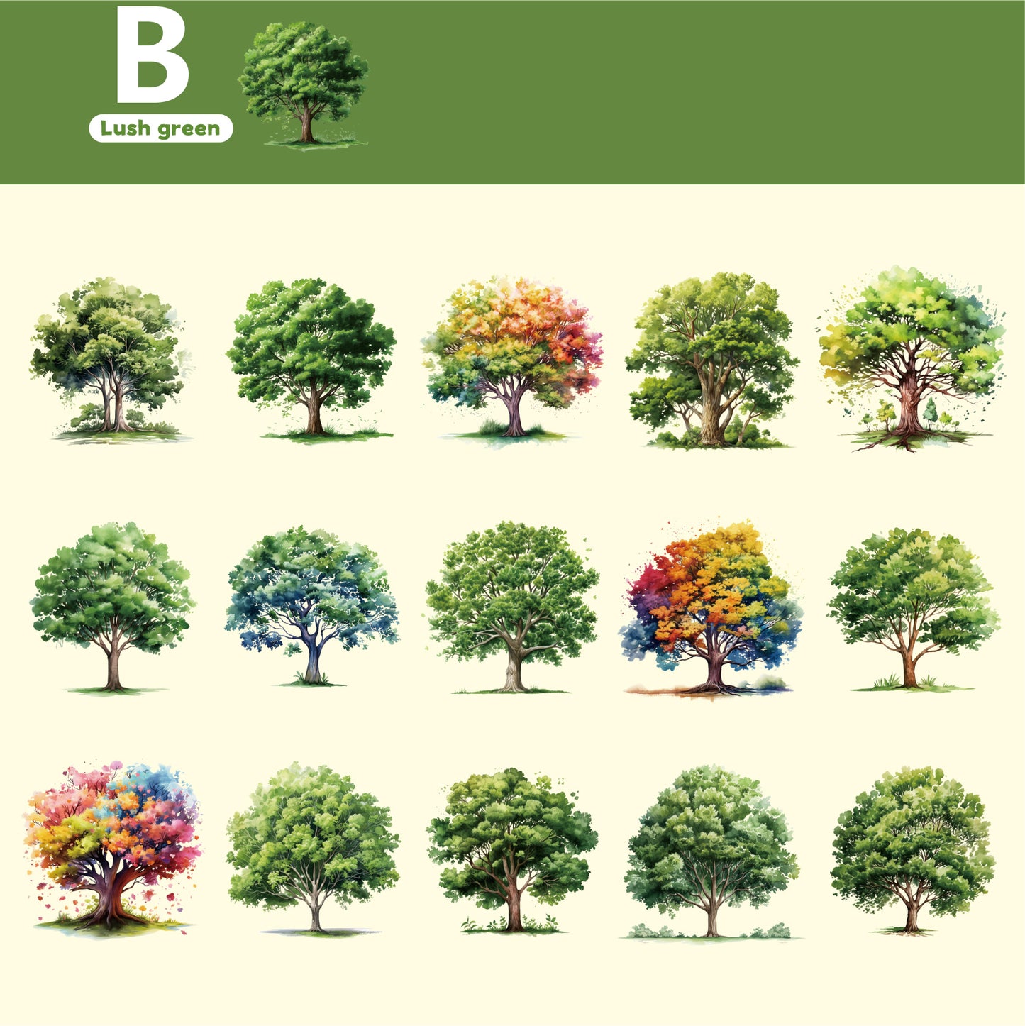 Branch Sticker 15pcs