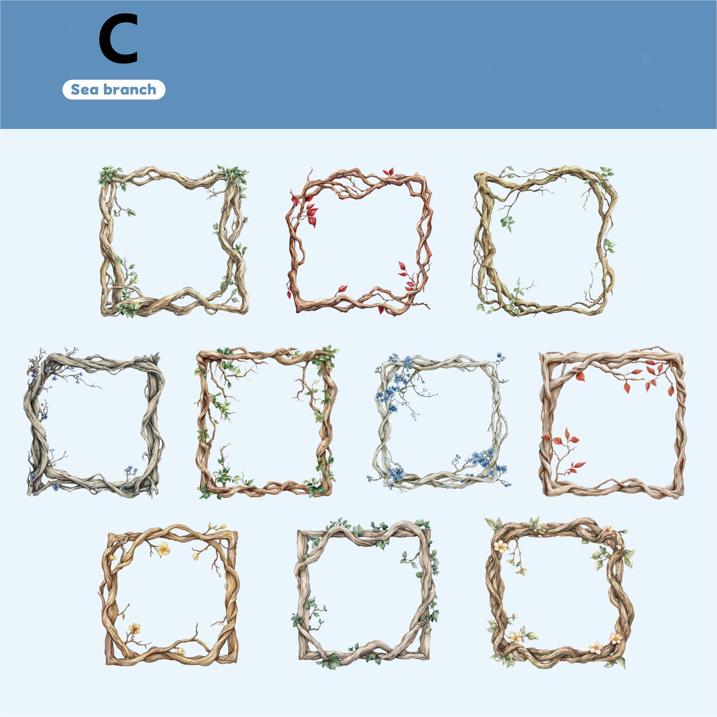 Branch Sticker Pack 20pcs