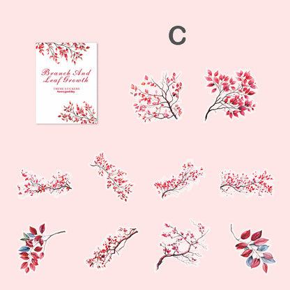 Branch and Leaf Stickers 20pcs