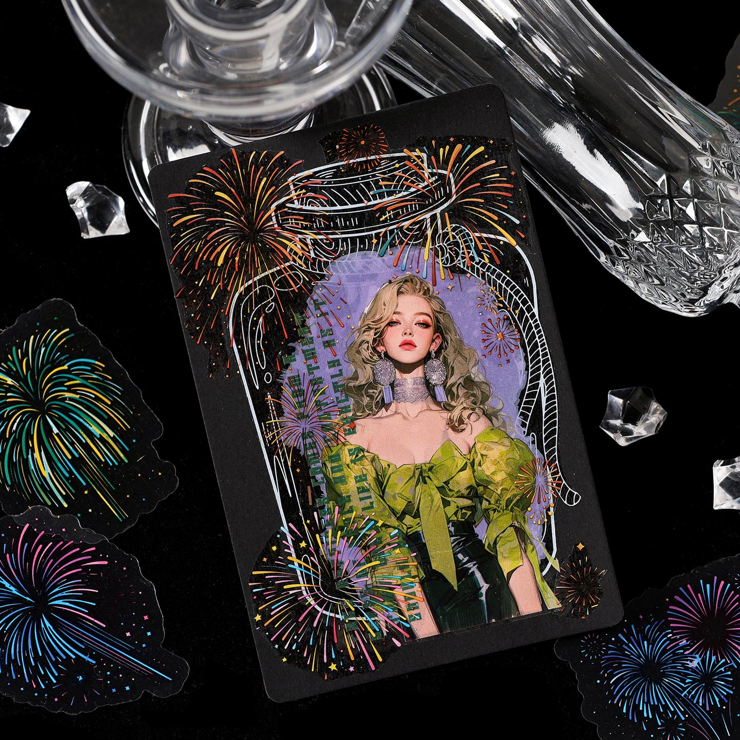 Brilliant Fireworks Paint Sticker 15pcs